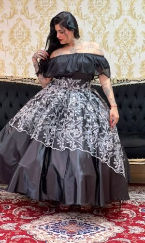 Saia Dama Preto/Prata 2079