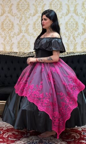 Saia Dama Preto/Rosa 2705