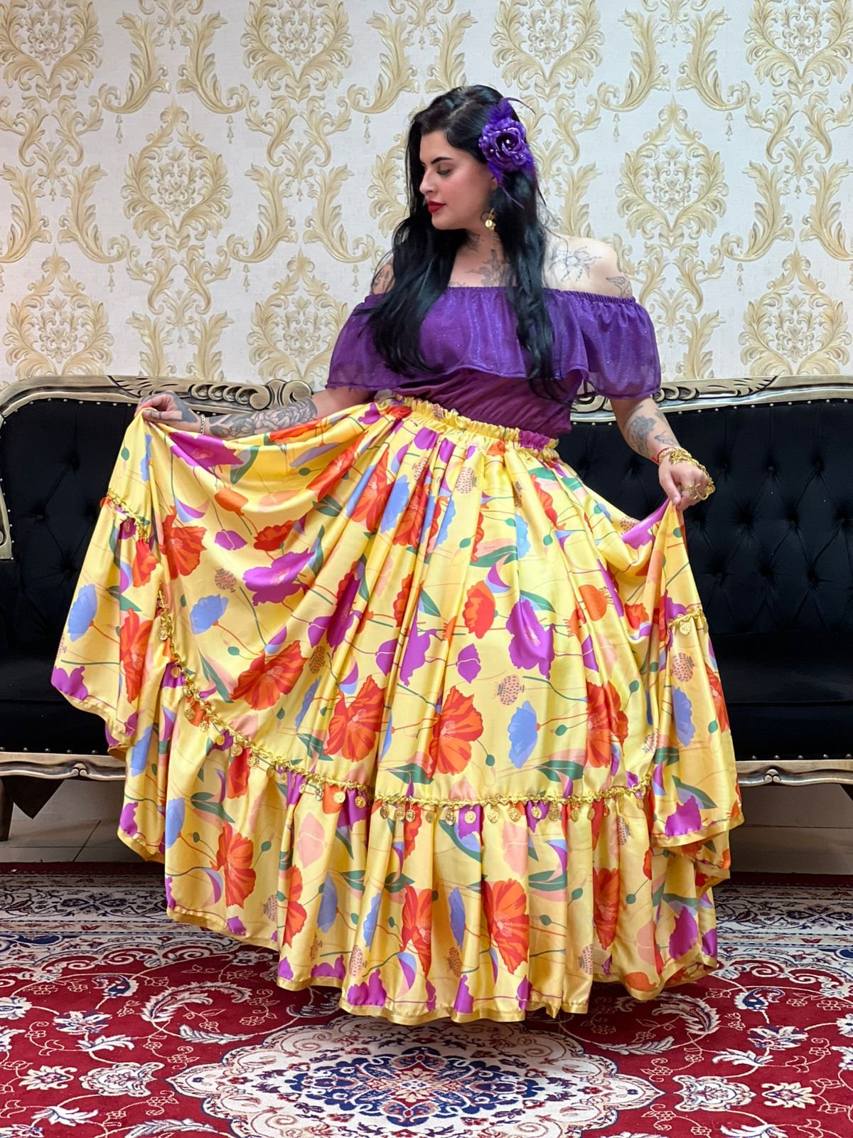 Saia Flores Amarela 8305