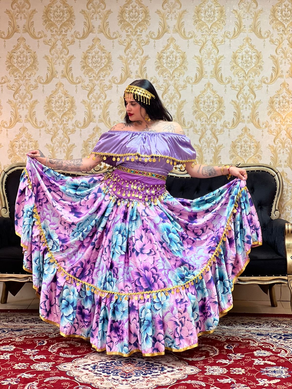 Saia Flores Lilas 8501