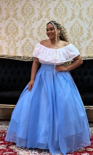 Blusa Babado Renda Branco 048