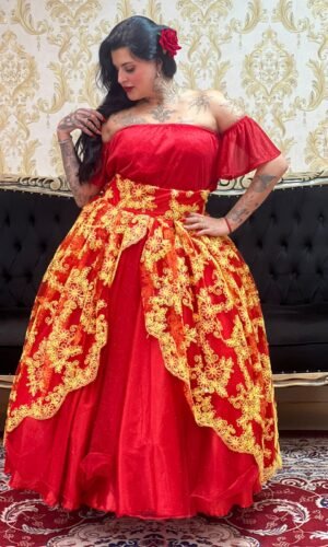 Blusa Aura Brilho Vermelha 105