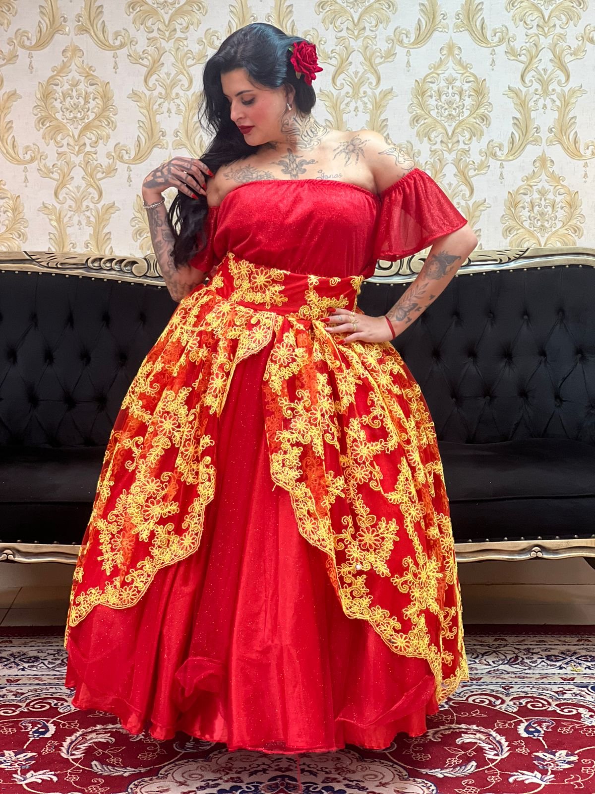 Blusa Aura Brilho Vermelha 105