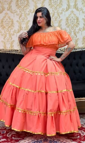 Blusa Babado Aurora Salmão 905