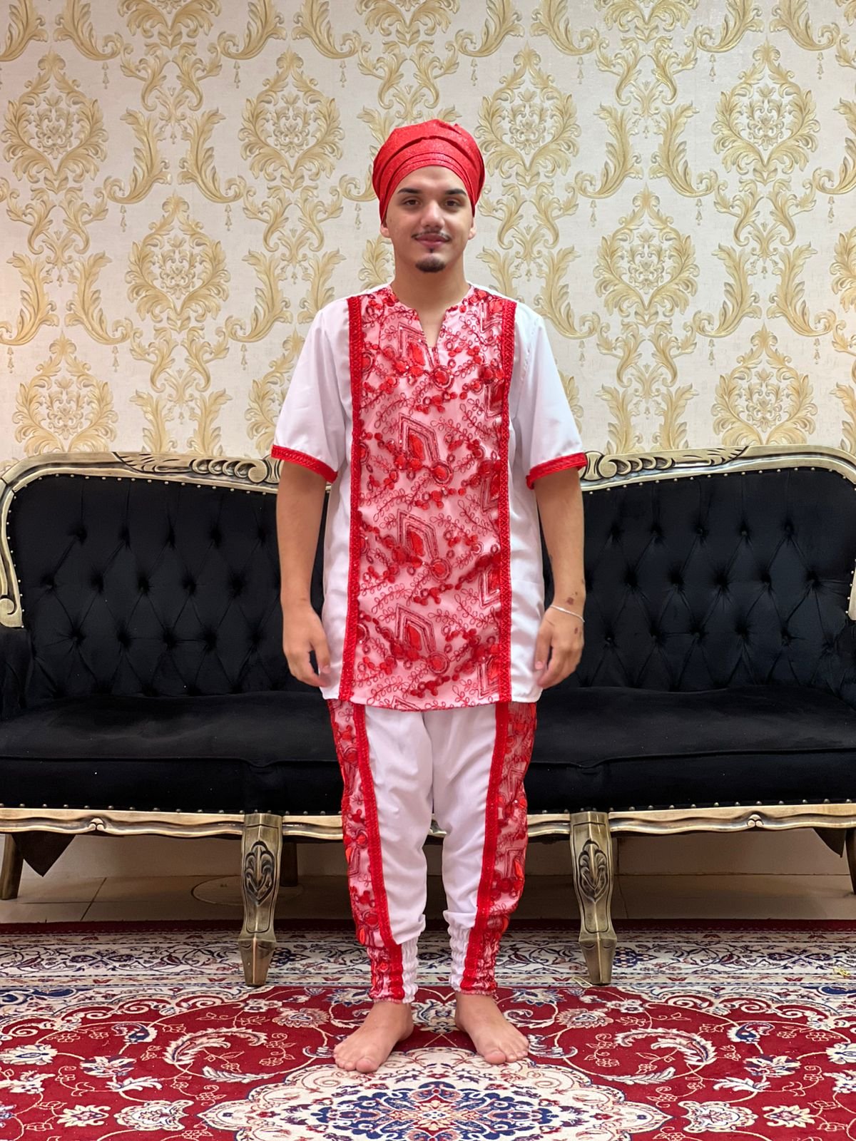 Bombacha Bordada Bco/Verm 061