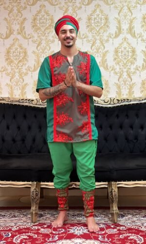 Bombacha Barrada Verde/Verm 661