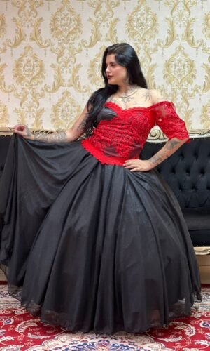 Corpete Glamour Preto/Verm 239