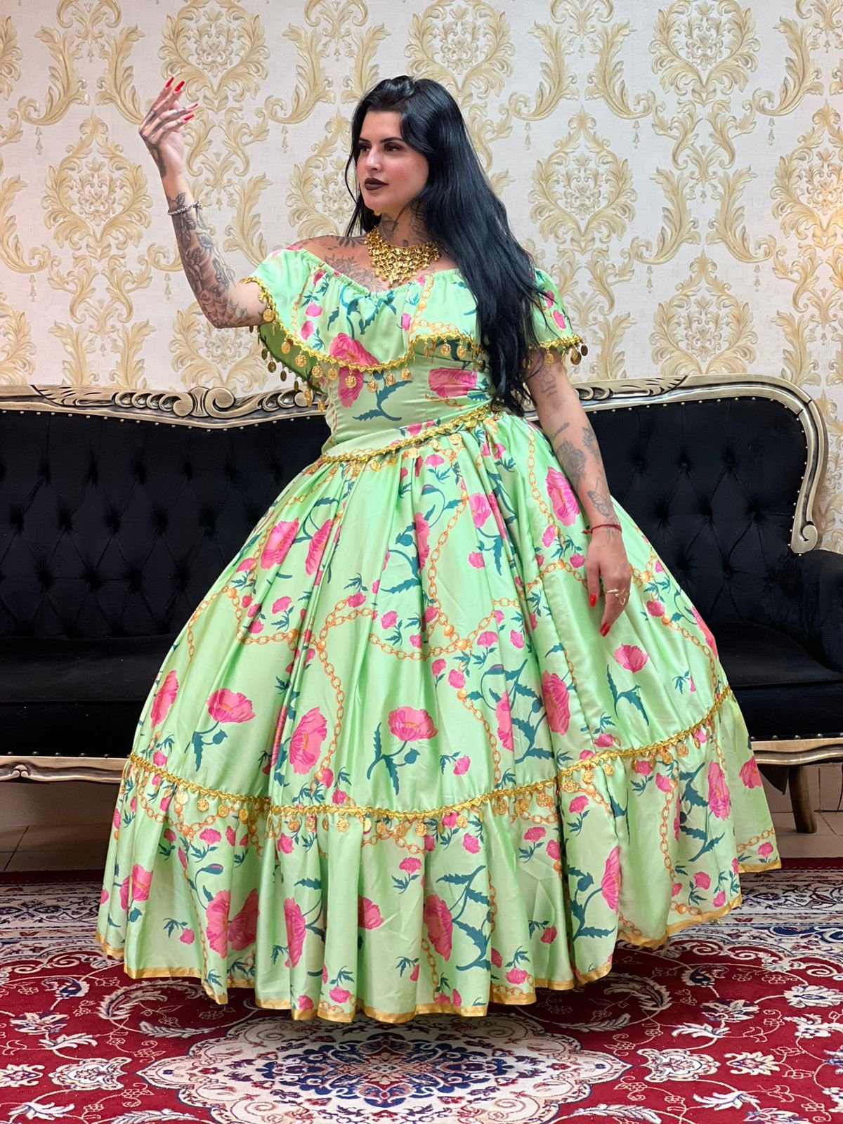 Corpete FLores Verde 660