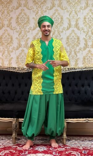 Kafta Luxo Verde/Amar 626