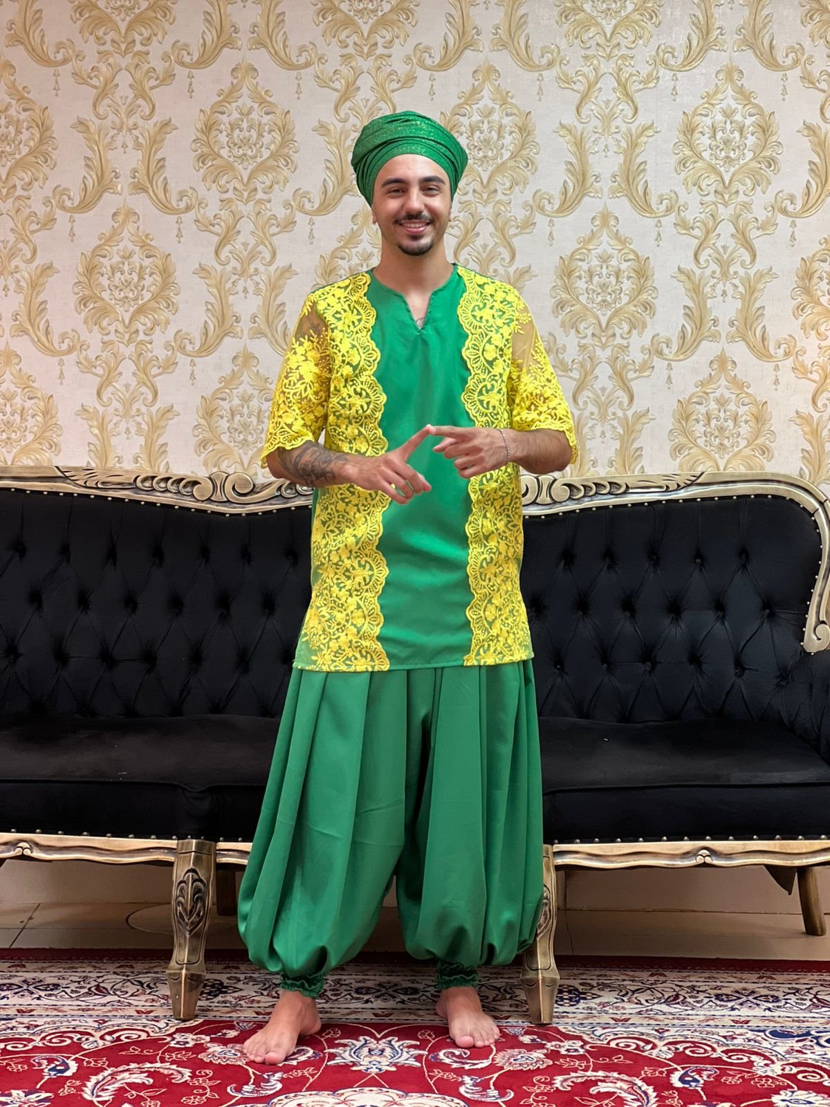 Kafta Luxo Verde/Amar 626