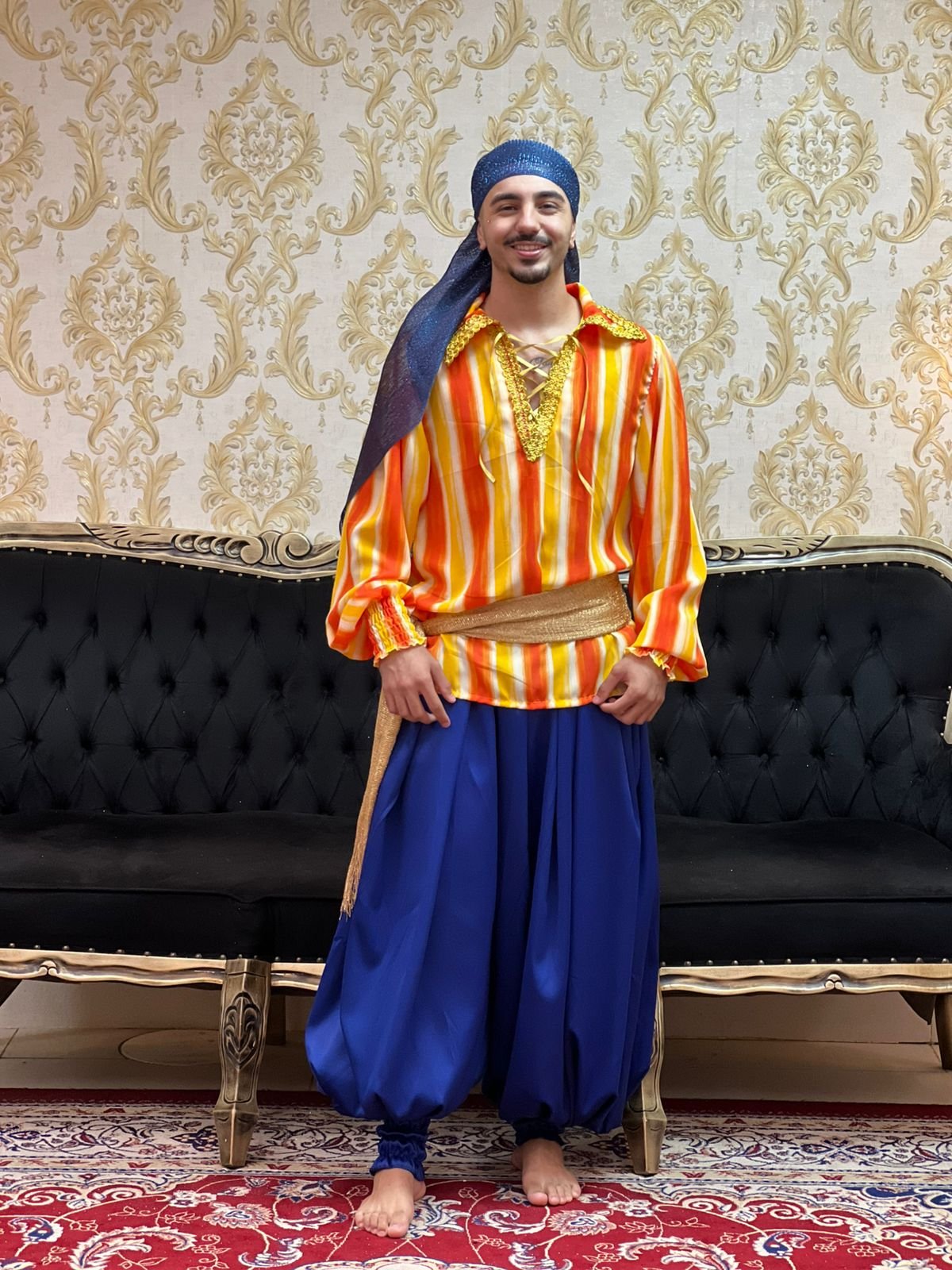 Camisa Estampada Laranja/Amar 801