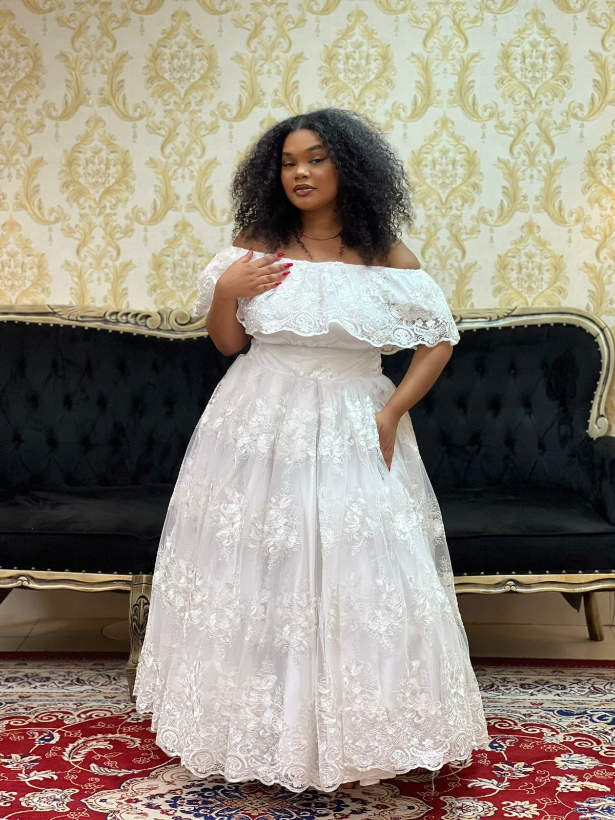 Saia Bordada Longa Furta-Cor Branca 098