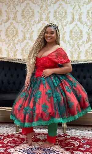 Saia Ori Curta Verm/Verde 196