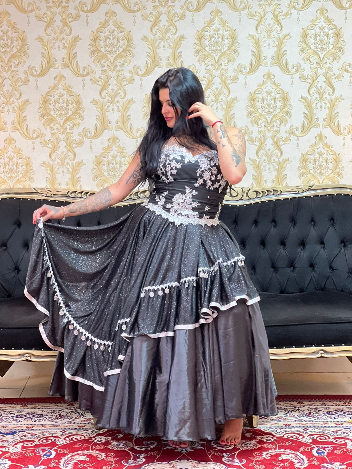 Saia Safira Pto/Prata 2034