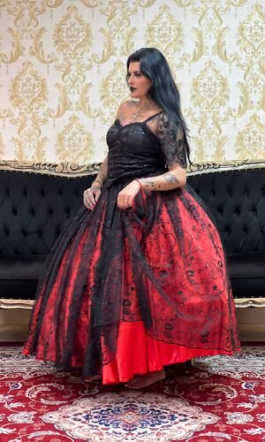 Saia Pérola Longa Verm/Pto 2198