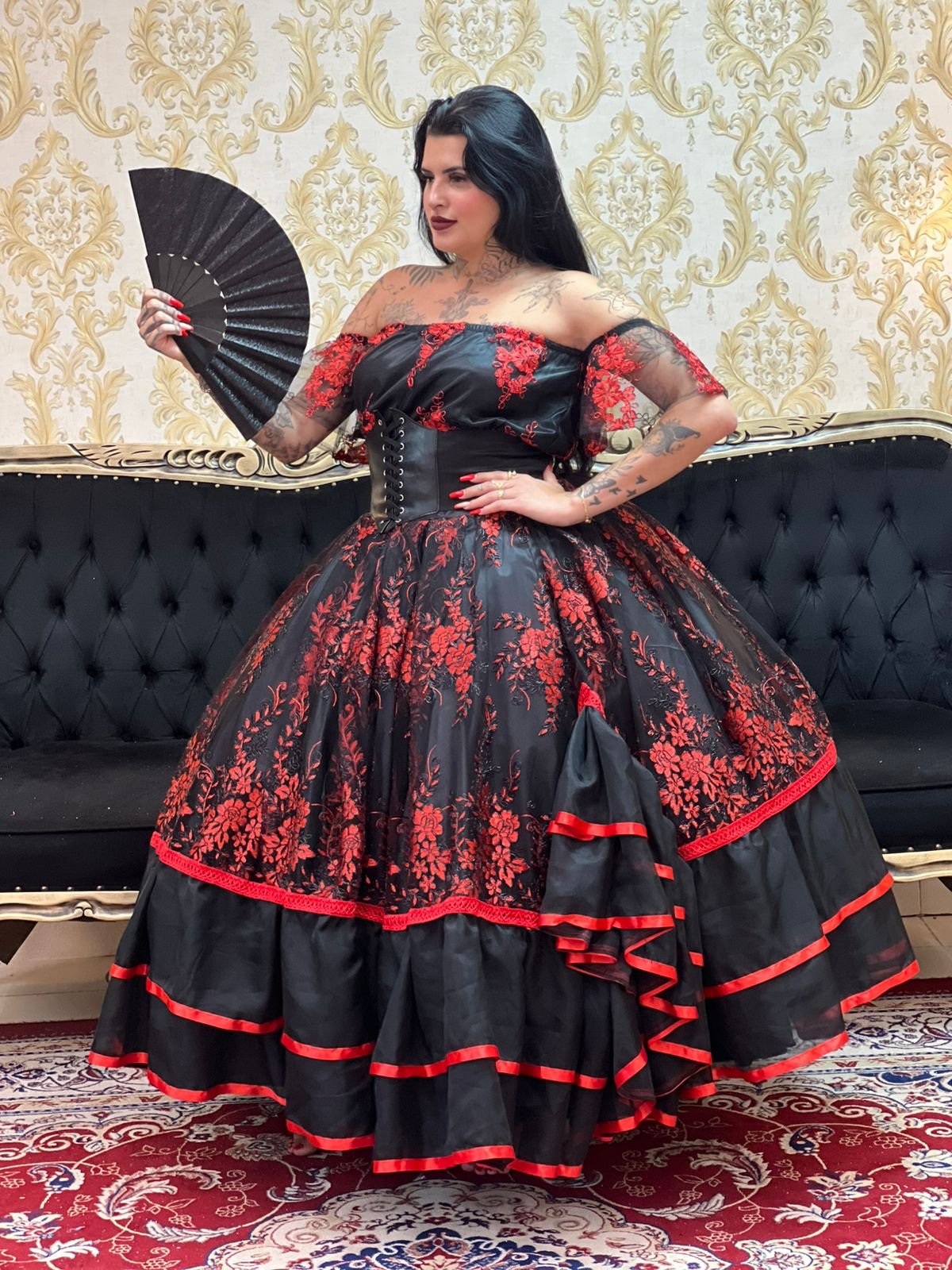 Blusa Aura Preta/Verm 216