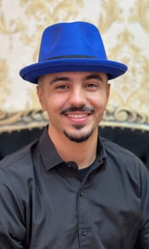 Chapéu Aba Curta Feltro Azul 144