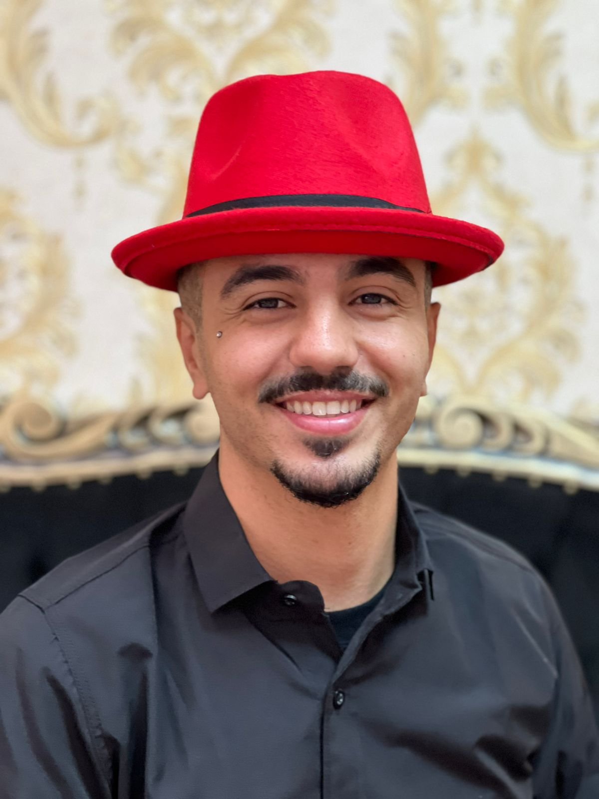 Chapéu Aba Curta Feltro Vermelho 151