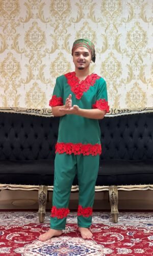 Calça Axé Verde/Verm 608