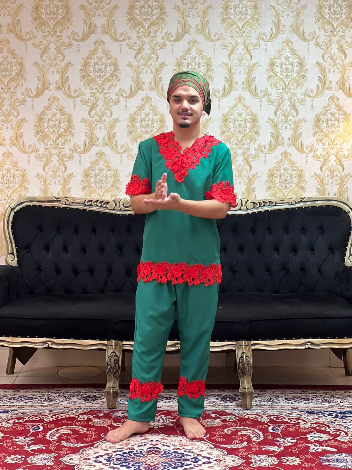 Calça Axé Verde/Verm 608