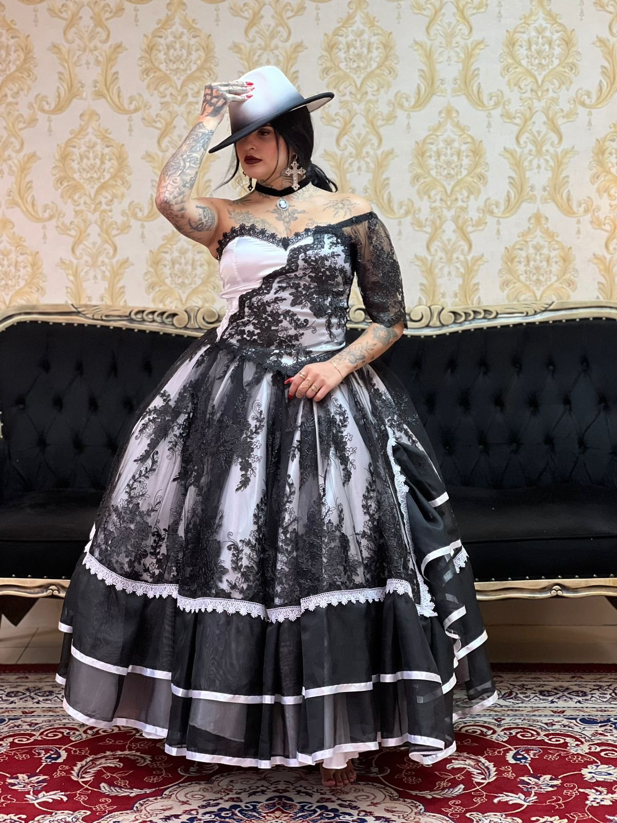 Corpete Glamour Bco/Preto 068