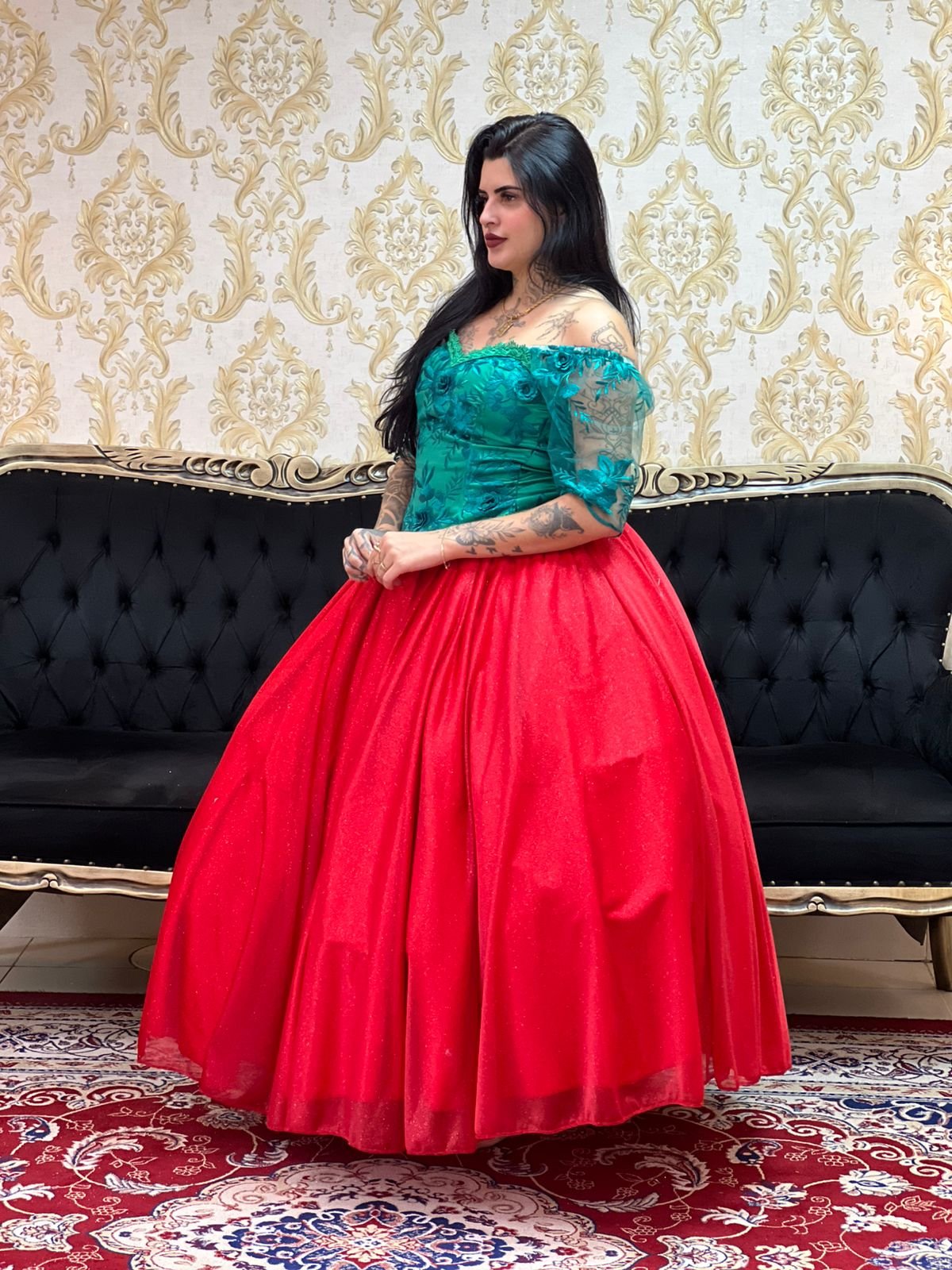 Corpete Rosas Verde 608