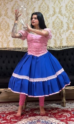 Corpete Bordado Paête Rosa 708