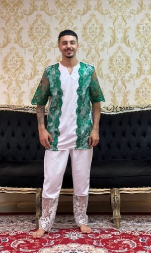 Kafta Luxo Branco/Verde 068