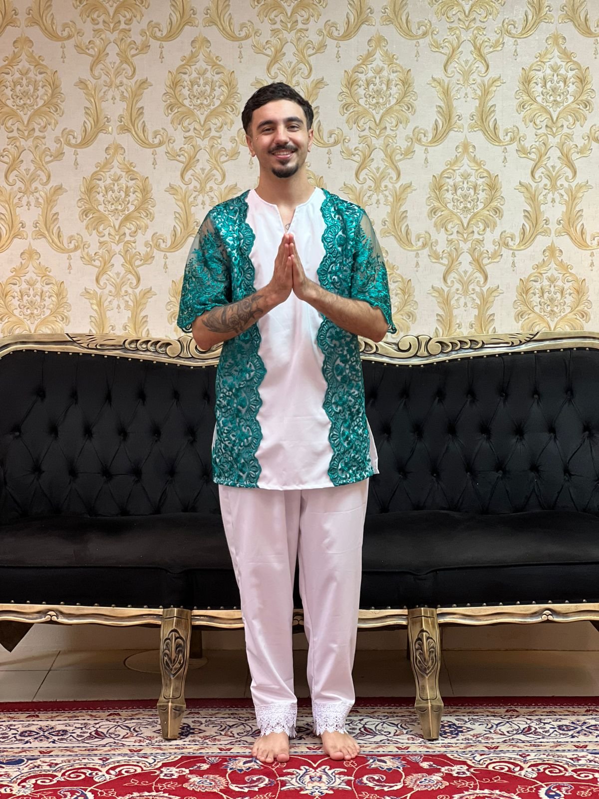 Kafta Luxo Branco/Verde 068