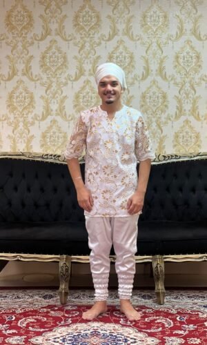 Kafta Bordada Slim Branca/Dou 098