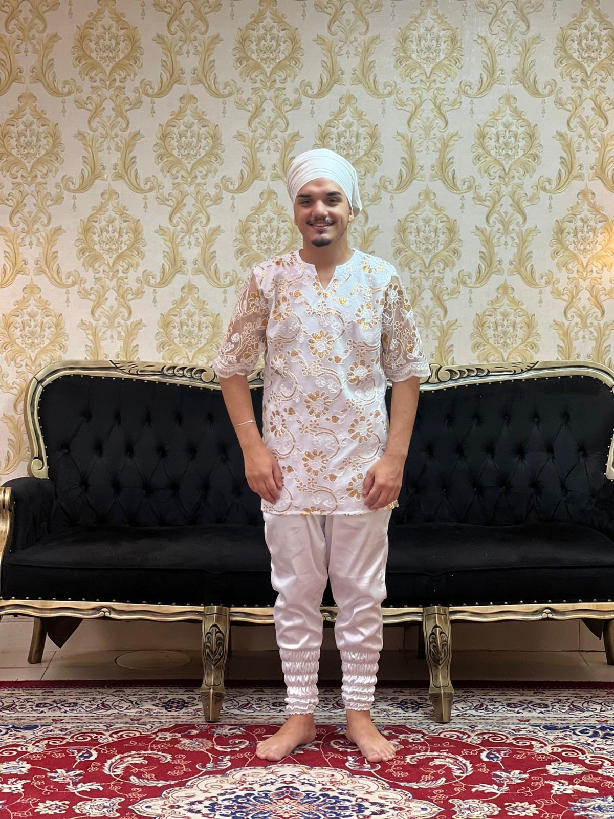 Kafta Bordada Slim Branca/Dou 098