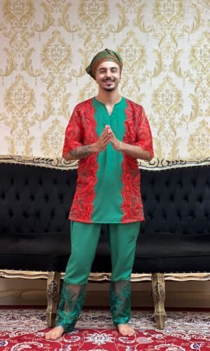 Kafta Luxo Verde/Verm 606