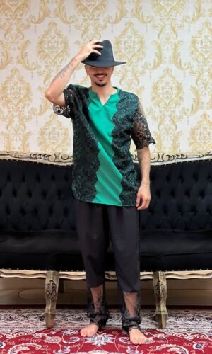 Kafta Luxo Verde/Preto 636