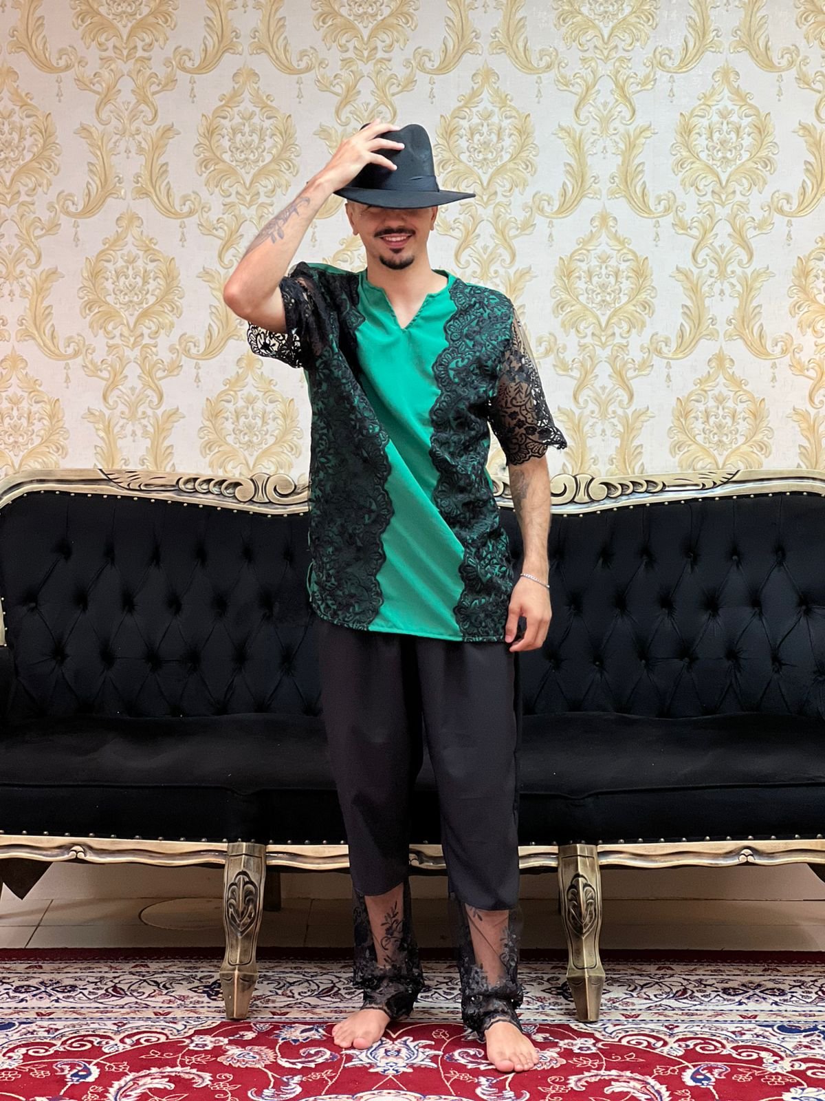 Kafta Luxo Verde/Preto 636