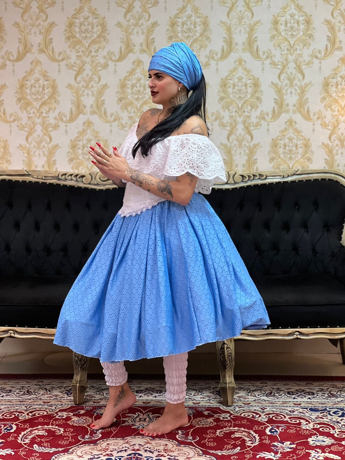 Saia Malha Lazzie Azul 494