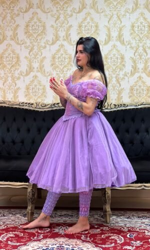 Saia Brilho Curta Lilás 505