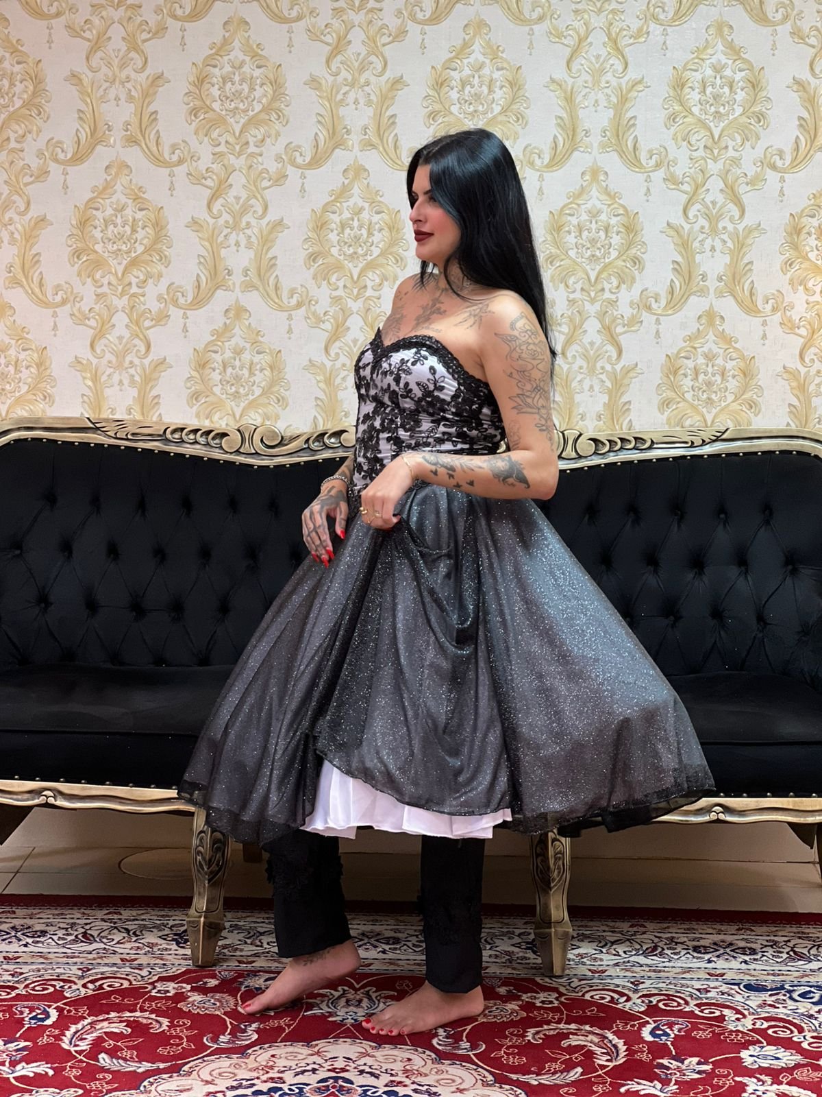 Saia Aurora Curta Bco/Pto 2058