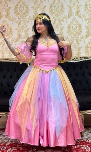 Saia Lenços Brilho Rosa 8700