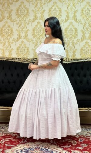 Blusa Babado Malha Branca 094