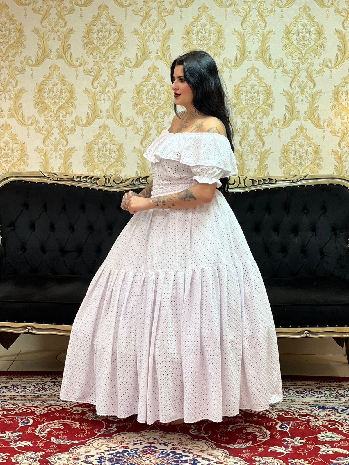 Blusa Babado Malha Branca 094