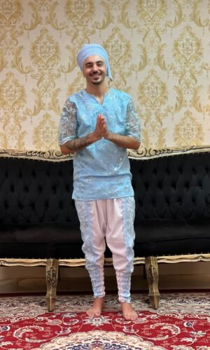 Bombacha Bordada Bco/Azul 015