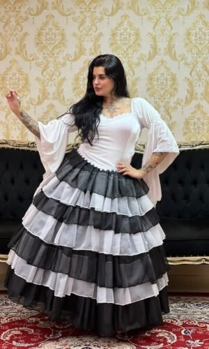 Corpete Medieval Veludo Bco 060