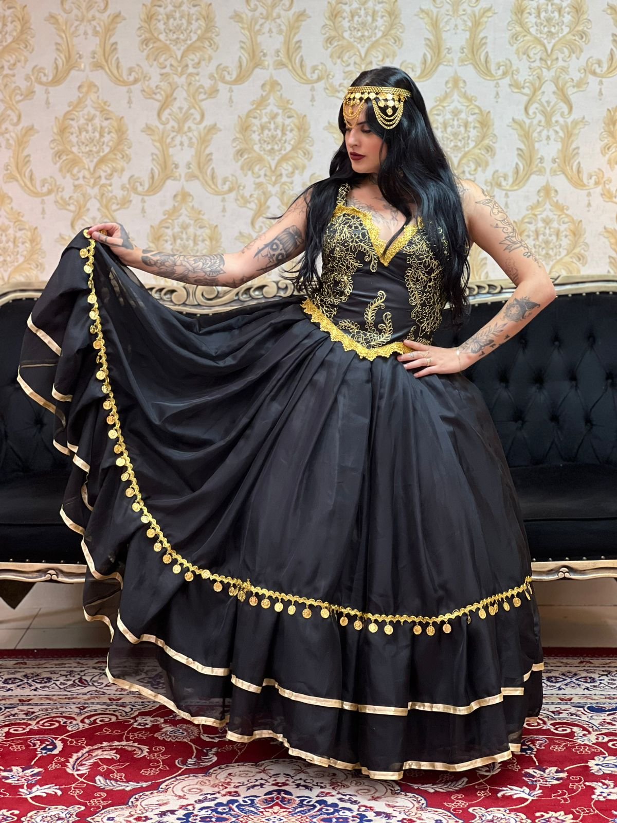 Corpete Decote V Preto/Dou 241