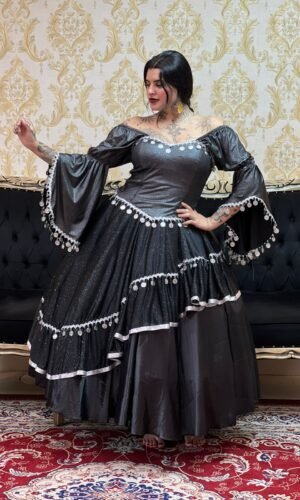 Corpete Esmeralda Preto/Prata 276