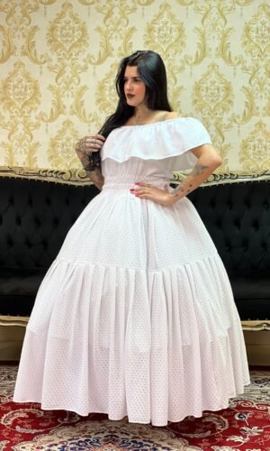 Saia Malha Lazzie Longa Branca 094