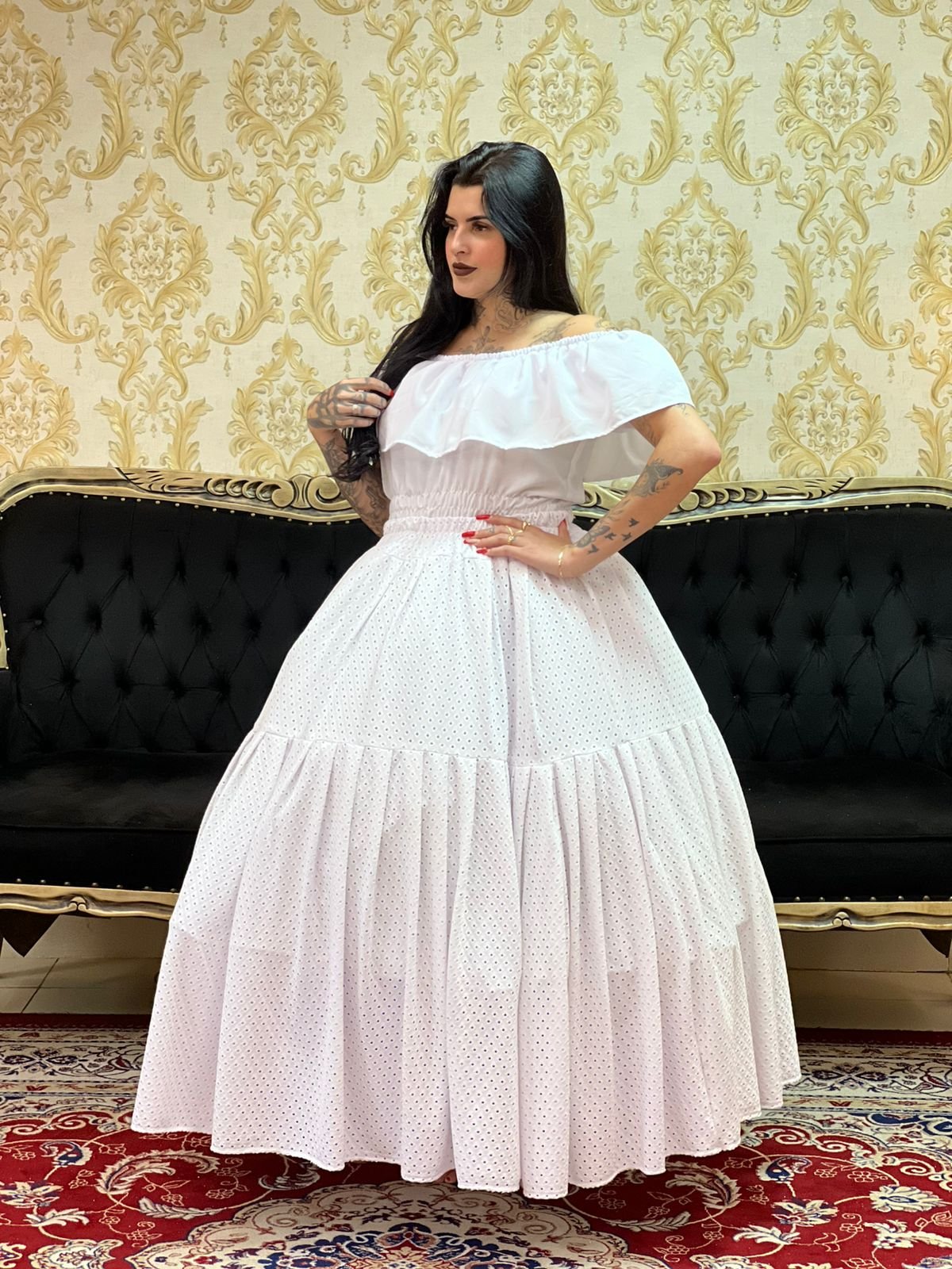 Saia Malha Lazzie Longa Branca 094