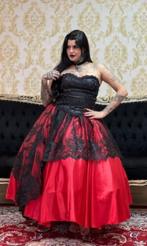 Saia Dama Verm/Preto 2106