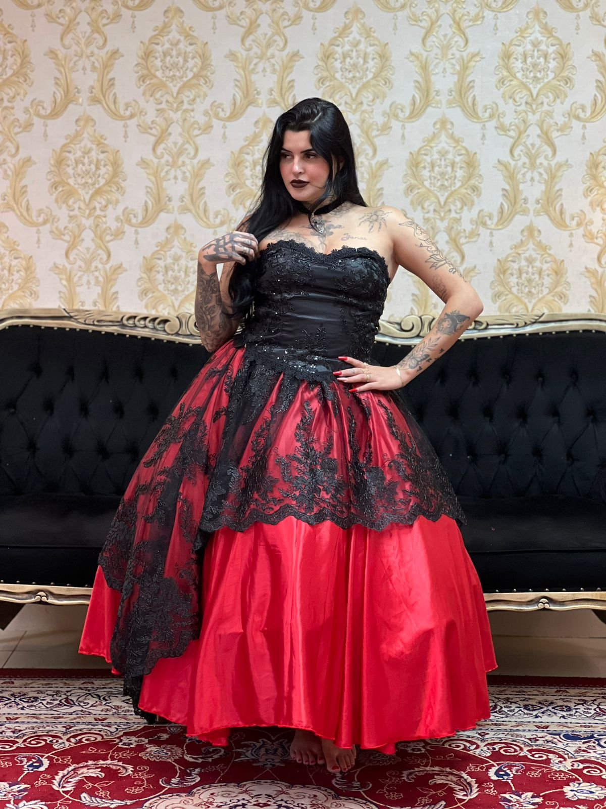 Saia Dama Verm/Preto 2106