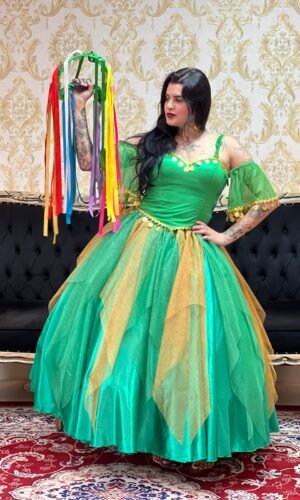 Saia Lenços Brilho Verde 8610