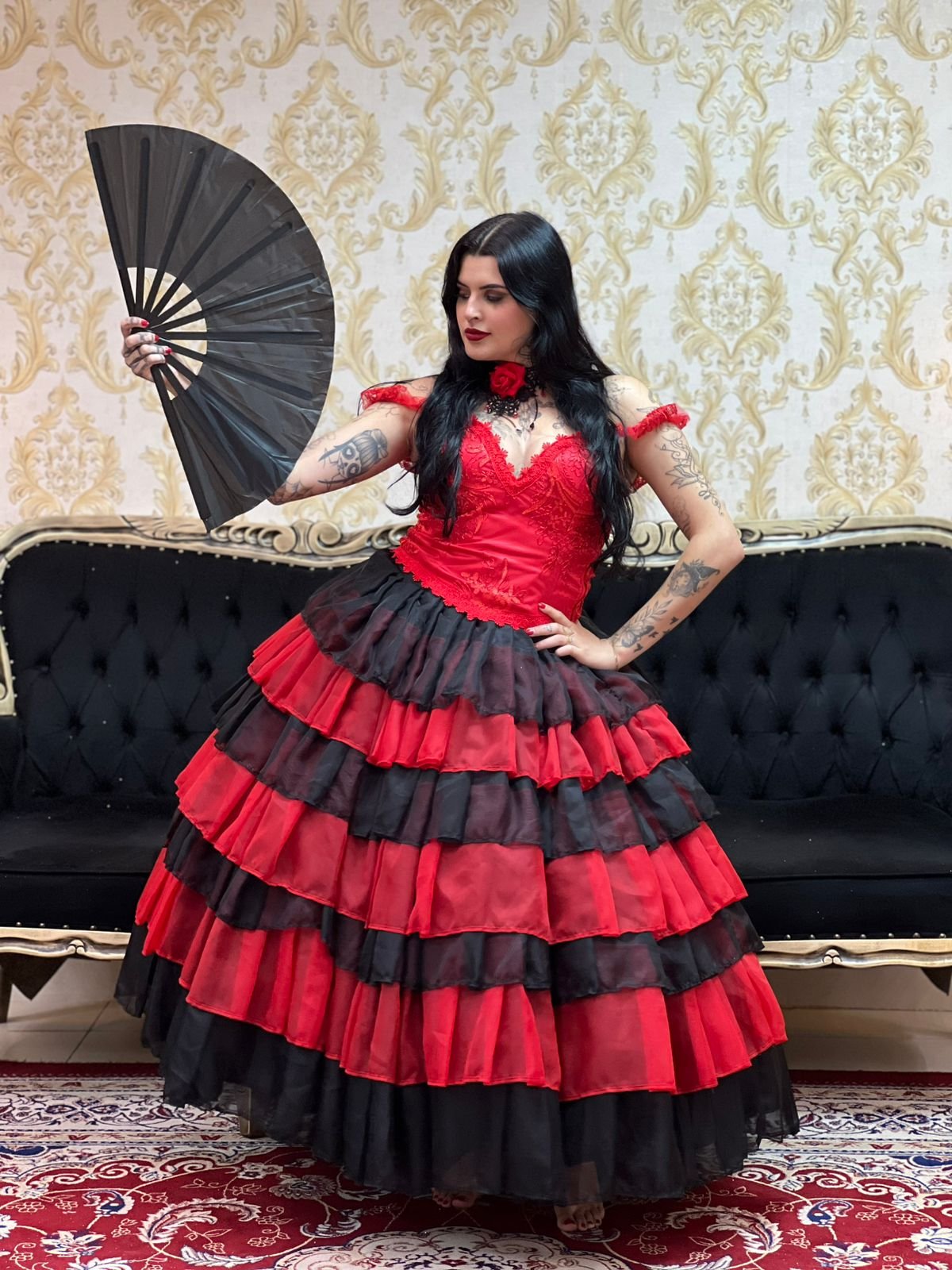 Corpete Decote V Vermelho 129